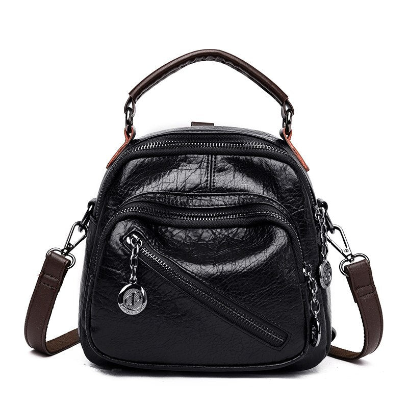 Xpoko Mini Backpack Vintage Women Leather Shoulder Bag Designer High Quality Bagpack Small Travel Back Pack Ladies Hand Bags For Girls