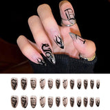 24pcs Variety of Styles Wear Long Paragraph Fashion Manicure Patch False Nails Save Time Wearable Nail Patch SANA889