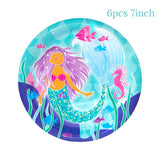 Xpoko Mermaid Party Table Decor Little Mermaid Decoration Mermaid Tail Number Balloon Under The Sea Girl 1 2 3 Birthday Party Supplies