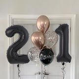 8pcs/lot 30th 40th 50th 60th Birthday Party 32 inch Jumbo Black Number Balloons 12inch Rose Gold Baloon Birthday Party Supplies