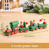 Wooden Little Train Marry Christmas Decoration for Home Christmas Ornaments Navidad Noel Xmas Gifts 2021 Happy New Year 2022