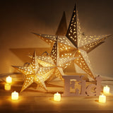 Xpoko EID Hollow Out Star Lights Ramadan Decorations For Home EID Mubarak Islamic Muslim Party Decor Eid Adha Ramadan Kareem Ornament