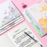 back to school 4 pcs/Lot A5 Notebook 30 Sheets Kawaii Stationery Cute Notepad Diary Book Journal Record Office School Supplies For Kids Gifts