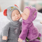 2022 New 23CM Plush Stuffed Toys Baby Dolls Reborn Colorful Sleep Doll Toy For Kids Sleep Kids Plush doll For Girl Toys Gift