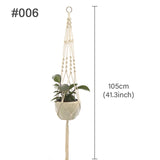 Handmade Macrame Plant Hanger Flower Pot Hanging Planter Basket Support for Flower Stands Wall Hangers Garden Balcony Decoration