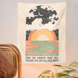 Sun Moon Clouds Tapestry Wall Hanging Tapestry Tarot Tapestries for Bedroom Living Room Home Decor Gypsy Psychedelic Tapiz