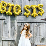 6pcs/lot 16 inch Big Sis Big Bro Mylar Letter Balloons Baby Announcement of Big Brother or Big Sister Background decorations