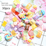 3D Nail Charms Kawaii Candy Mixed Resin For Acrylic Nail Art Tips Rhinestones Decoration Manicure Tool