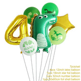 Xpoko Dinosaurus Balloon Disposable Dishes Jungle Dinosaur Theme Birthday Party Decoration Kids Baby Shower 1St Birthday Supplies