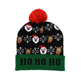 Xpoko LED Christmas Hat Sweater Knitted Beanie Christmas Light Up Knitted Hat Christmas Gift For Kids Xmas 2023 New Year Decorations