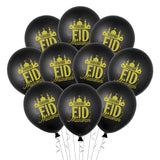 2021 12inch Eid Mubarak Balloons Set Ballon Aid Moubarak Decor Ramadan Kareem Eid Decorations Banner Star Moon Latex Balloon