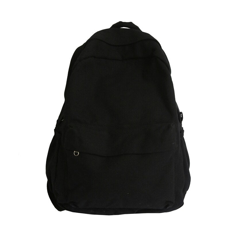 Fashion Simple Canvas Women Backpack Girl Boy Laptop Rucksack Student Lovers School Bag Femal Shoulder Travel Mochila