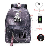 Xpoko Anime My Hero Academia Deku Bakugou Boku No Hero Academia School Bags For Girls Female Laptop Backpack Usb School Backpack Bags