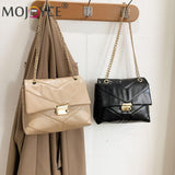 Fashion Exquisite Shopping Bag PU Leather Shoulder Crossbody Bags Women Fashion Simple Flap Chain Totes Handbag