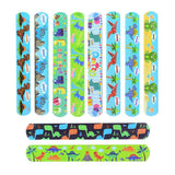 10PCS Kids Happy Birthday Party Supply Gift Memmaid / Dinosaur Slap Bracelets For Baby Shower Kids Favor Souvenir Baptism Gift