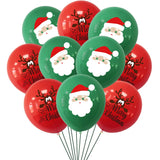 Xpoko 10Pcs 15Pcs Latex Christmas Balloons Santa Claus Elk Xmas Tree Christmas Party Balloons Christmas Decoration for Home