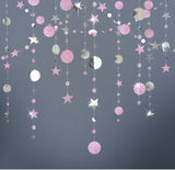 4M Twinkle Star Paper Garland Baby Shower Decorations for Home Boy Girl First Birthday Party DIY Wedding Decor Christmas Props