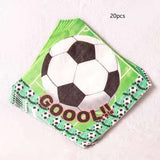 Xpoko Football Theme Party Tableware Plates Napkins Birthday Children's Favorite Cartoon Cup Gift Bag Baby Shower Party Supplies Decor