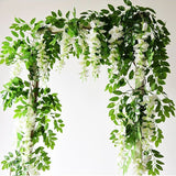 Xpoko 10-40Cm Baby Shower Flowers Hoop Garland Wreath Artificial Plants Rattan Fake Flower Home Garden Decoration Wedding Decorations