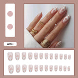 24pcs Variety of Styles Wear Long Paragraph Fashion Manicure Patch False Nails Save Time Wearable Nail Patch SANA889