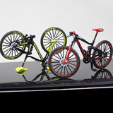 1:10 Alloy Bicycle Model Diecast Metal Finger Mountain bike Racing Toy Bend Road Simulation Collection Toys for children