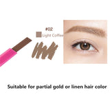 Xpoko 5 Colors Eyebrow Pencil Waterproof Long Lasting Eye Brow Liner Pen Makeup Pigment Black Brown Eyebrow Tattoo Pen Beauty Tools