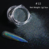 Xpoko 1 Box Pearl Nail Glitter Powder Neon Shimmer Mirror Mermaid Dipping White Purple Nail Chrome Pigment Dust Polish Decor GLB01-07