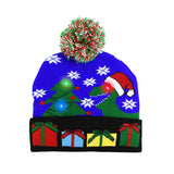 Xpoko LED Christmas Hat Sweater Knitted Beanie Christmas Light Up Knitted Hat Christmas Gift For Kids Xmas 2023 New Year Decorations