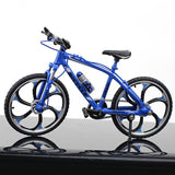 1:10 Alloy Bicycle Model Diecast Metal Finger Mountain bike Racing Toy Bend Road Simulation Collection Toys for children