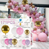 Xpoko Rose Gold Balloon Garland Arch Kit Wedding Birthday Baloon Birthday Party Decor Kids Baby Shower Latex Confetti Ballon Balon