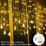 Christmas Led Garland Curtain String Light Merry Christmas Decor For Home 2021 Cristmas Ornament Xmas Navidad Noel Gift New Year