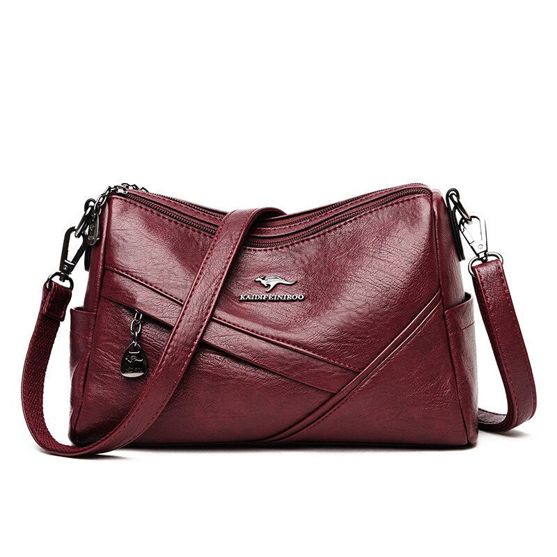 Back to School Designer Handbags 2022 New Vintage Soft Leather Tote Bags For Women Multi-Pocket Shoulder Messenger Bags High Quality Sac