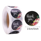 500pcs 1Inch Thank You Stickers Heart Floral Seal Labels Paper Stickers For Wedding Party Gift Envelope Decorations Stickers