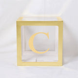 Gold Box Transparent Name Age Box Girl Boy Baby Shower Decorations Baby 2 1st 1 One Birthday Party Decor Gift Babyshower Supplie