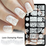 1pcs Nail Stamping Plates Lace Flowers Nail Stencils Butterflies Stainless Nail Art Stamping Templates Manicure Tools GLBC01-20