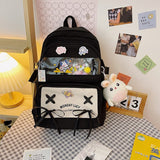 Women College Backpack Girl Cute Student Fashion Candy Color Schoolbag Black Laptop Kawaii Travel Mochila Bagpack Lady