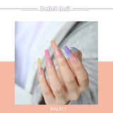 24Pcs Heart Gradient Designs False Nails French Long Ballet Line Bow Coffin Fake Nail Artificial Full Cover Nail Art Tips Z143