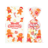 50pcs Santa Snowman Snowflake Printing Plastic Gift Packaging Pouches Christmas Party Bakery Cookies Snack Biscuit Candy Pouches