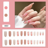 24pcs Variety of Styles Wear Long Paragraph Fashion Manicure Patch False Nails Save Time Wearable Nail Patch SANA889