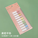 back to school 200 Sheets/pack Morandi colour Sticky Notes Memo Pad Index Label Note Bookmarks Notepad School Office Stationery Supplies