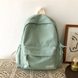 Waterproof Nylon Women School backpack Large Solid Color Girls Travel Bag College Schoolbag Female Laptop Back Pack Mochilas