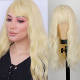 Xpoko Wig Beautiful Long Wave Orange Wig Color Wig Cosplay Wig Natural Orange Wig Female