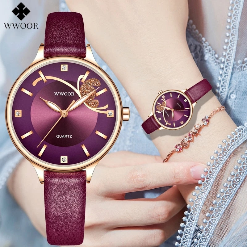 Ladies Watch Fashion  2022 Japanese Movement Designer Womens Diess Watches Diamond Quartz Wrist Watch Gift