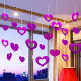 100pcs Red Heart Star Laser Sequined Balloon Pendant Valentines Day Romantic Wedding Hang Decoration Wedding Supplies