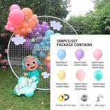 Xpoko 169Pcs Rainbow Candy Color Balloon Garland Arch Set Suitable For Birthday Party Baby Shower Background Wedding Scene Decoration