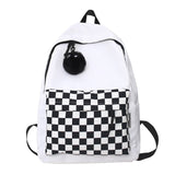 Fashion Girls Plaid Backpack Waterproof Leisure Shoulder Bag Women Laptop Mochila Bookbag Travel Rucksack for Female