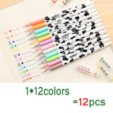 back to school Jonvon Satone Creative Stationery Milky Cow 12 Color Diamond Pen Gel Korean Cartoon Stationery Wholesale Kawaii School Supplies