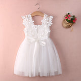 New XMAS Baby Girls Party Lace Tulle Flower Gown Fancy Dridesmaid Dress Sundress Girls Thanksgiving Dress