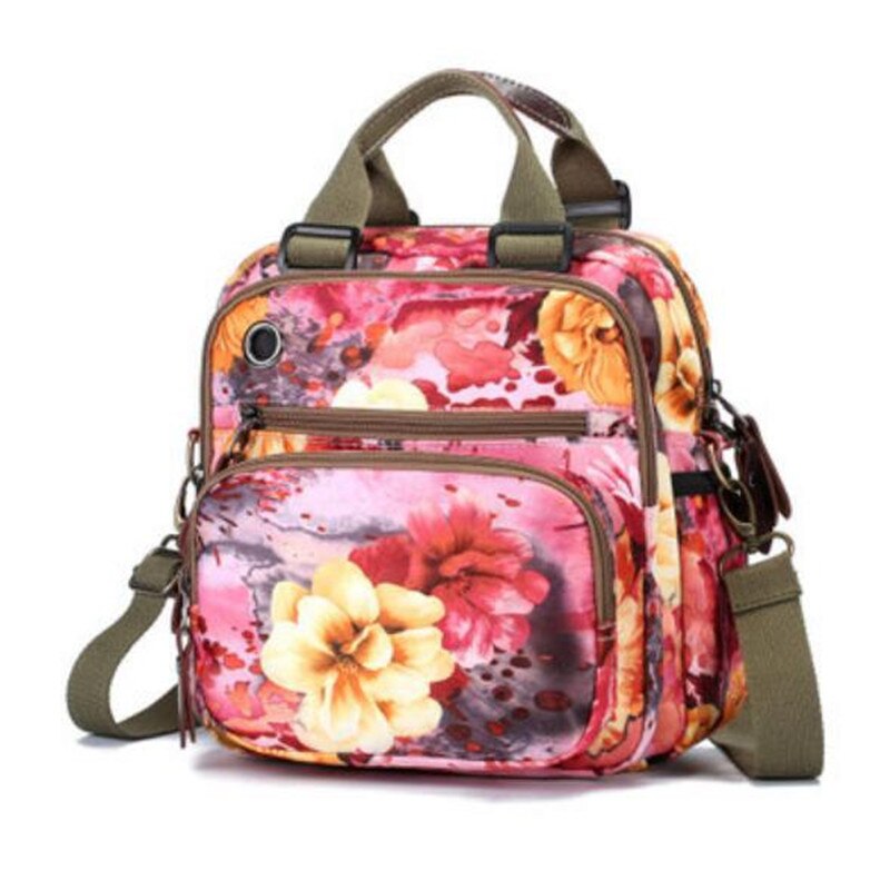 Xpoko Backpacks Woman 2023 Pink New Multifunction Rose Flowerbackpacks Harajuku Style For Women Waterproof Nylon Backpacks  Mother Bag
