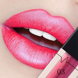 Xpoko Metallic Lip Gloss Matte Lipstick Waterproof Sexy Lip Stick Tint Lipgloss Balm Makeup Tools for Women 24 Colors